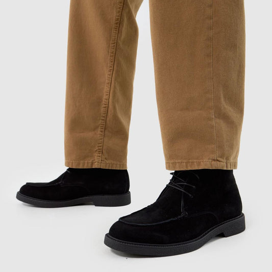 Dabi Suede Apron Lace Up in Black